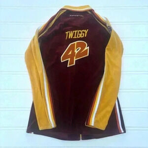 Vtg Harlem Globetrotters Twiggy Velour Platinum Fubu Top 90s y2k